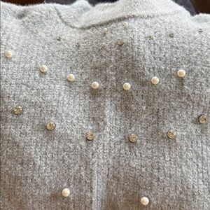 Maurices Gray Sweater with Embellishments